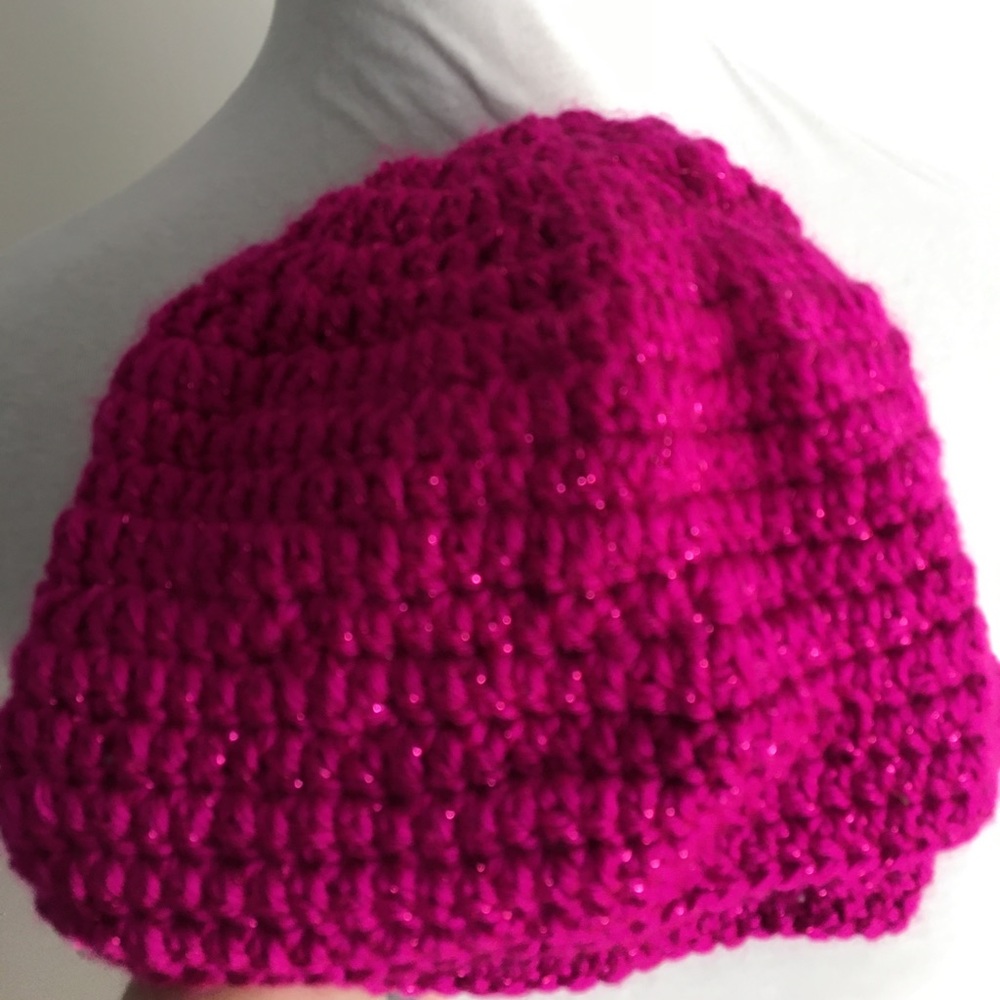 Barbie Hot Pink Sparkles Handcrafted Beanie